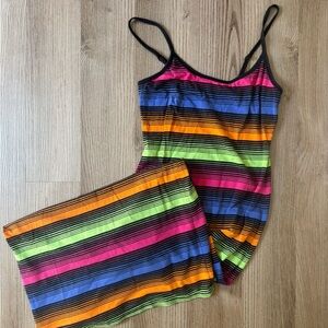 Colorful Striped Women's Maxi Dress